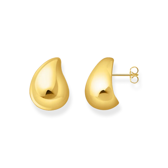 Large Stud Earrings Drop Shape Gold - Thomas Sabo - Suuri valikoima & ilmainen lahjapaketointi - Nordic Spectra