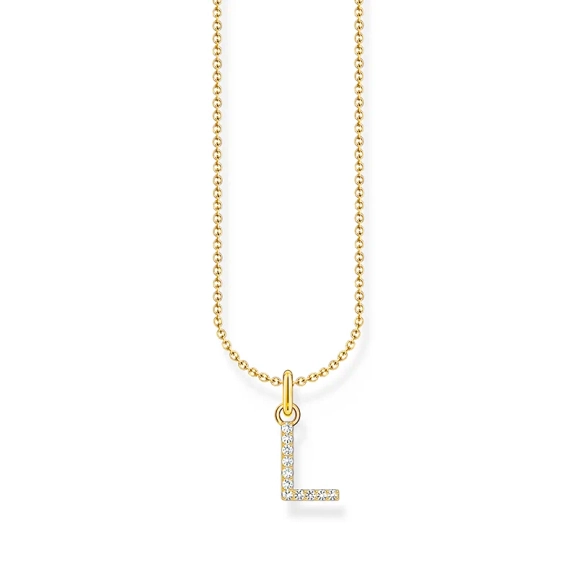 Kette mit Buchstaben-Anhänger L Gold - Thomas Sabo - Nordic Spectra