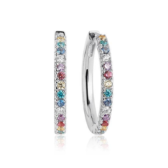 Ellera Grande Örhängen Mix från Sif Jakobs i silver med gnistrande Cubic Zirconia-stenar