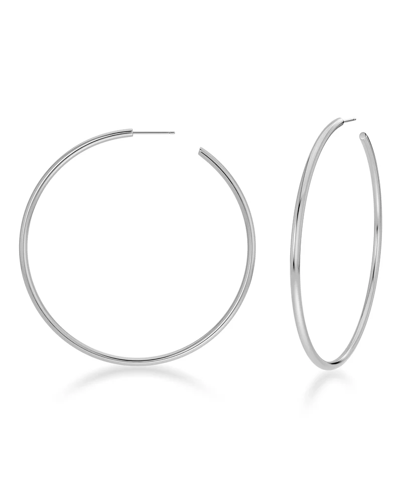 Hoops Earrings Silver Large