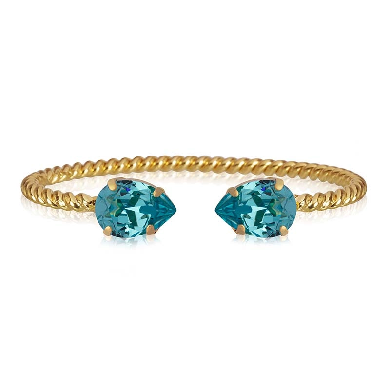 Caroline Svedbom - Mini Drop Bracelet Gold Light Turquoise