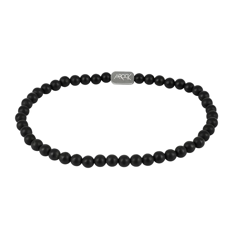 AROCK - MORRIS Armband 5 mm Matt Svart