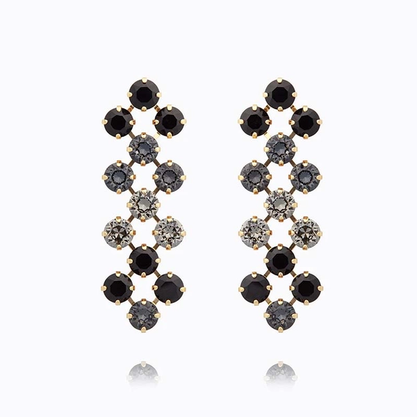 Livia Earrings Gold Black Combo - Caroline Svedbom - Nopea toimitus ja lahjapakkaus - Nordic Spectra