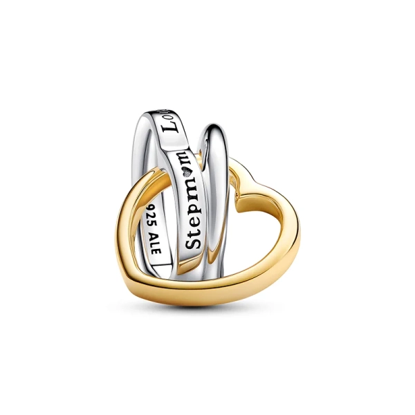 Bicolor Stiefmutter Verschlungene Herzen Charm - PANDORA - Nordic Spectra