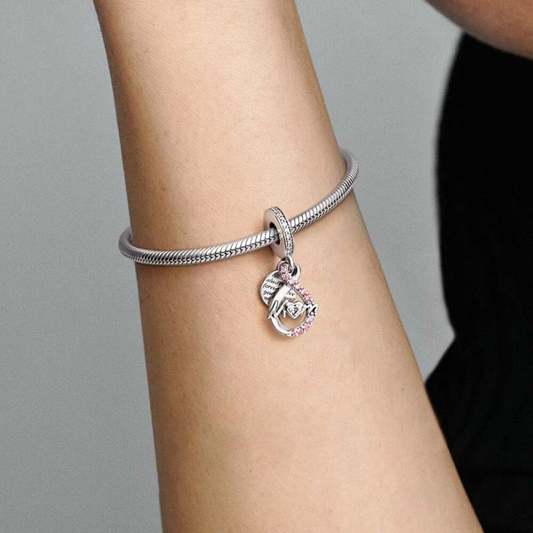 Mum Unendlichkeits-Pavé Doppelter Charm-Anhänger von PANDORA, Schneller Versand - Nordicspectra.de