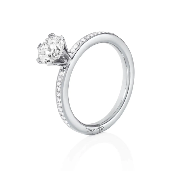High On Love & Stars Ring 1.0 ct Platinum