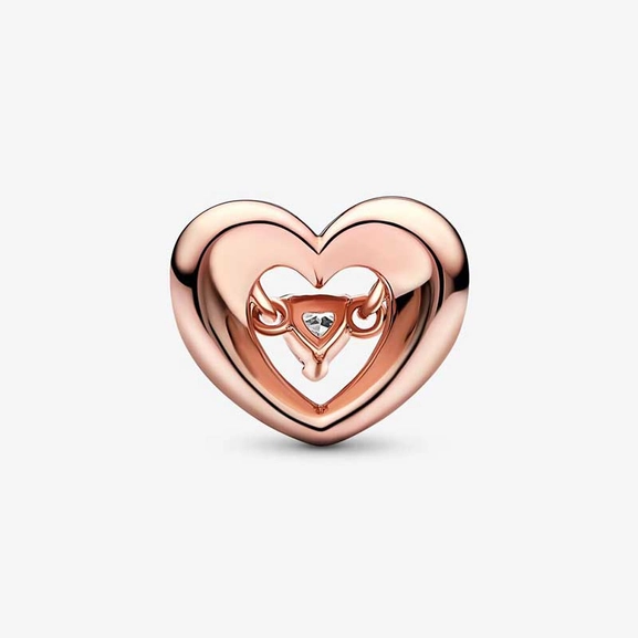 Strahlendes Herz & Schwebender Stein Charm von PANDORA, Schneller Versand - Nordicspectra.de