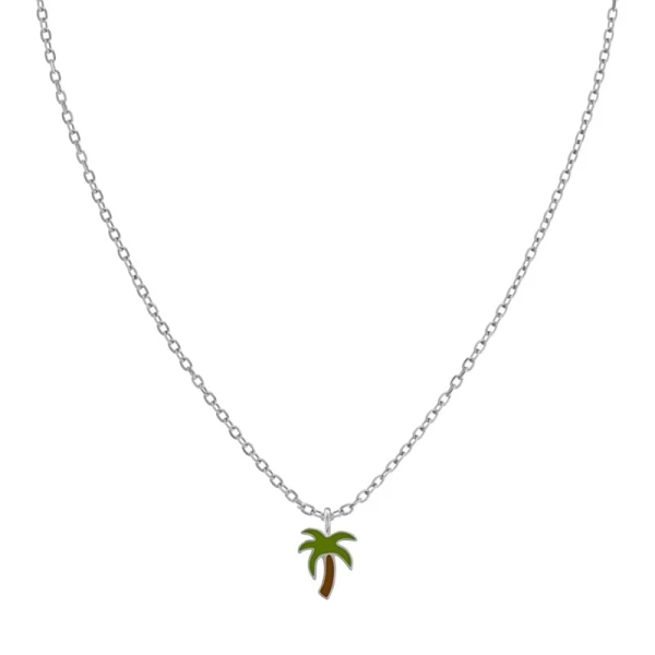 Laguna Necklace Palm Tree Kids Steel - Edblad - Snabb frakt & paketinslagning - Nordic Spectra