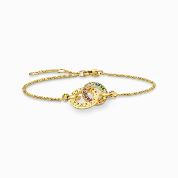 Svärtat Silverarmband Together Färgstenar Guld - Thomas Sabo - Snabb leverans & paketinslagning - Nordic Spectra