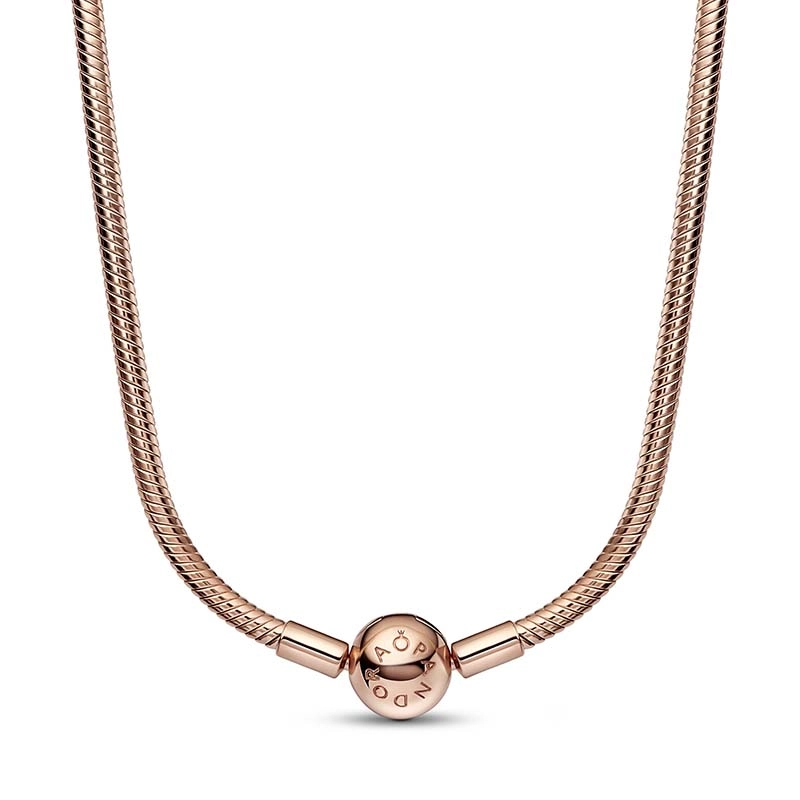 PANDORA - Pandora Moments Snake Chain Halsband Rosé