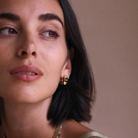 Peak Rivet Creoles Gold - Edblad - Snabb leverans - Gratis paketinslagning