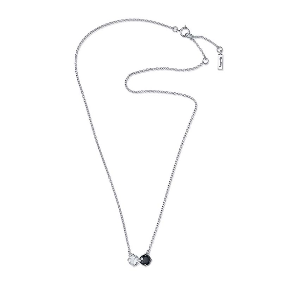 The Storm & I Necklace Crystal Quartz/Onyx - Efva Attling - Skandinaviska Designsmycken - Nordic Spectra
