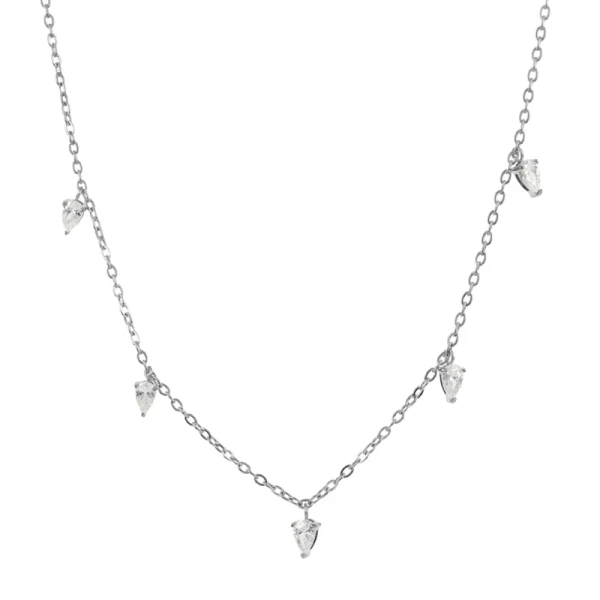 DROP Crystal Multi Halsband Stål - Astrid & Agnes - Nordic Spectra
