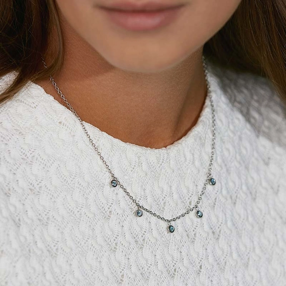 Dew Drop Necklace Multi Aqua Steel - Edblad - Snabb frakt & paketinslagning - Nordicspectra.se