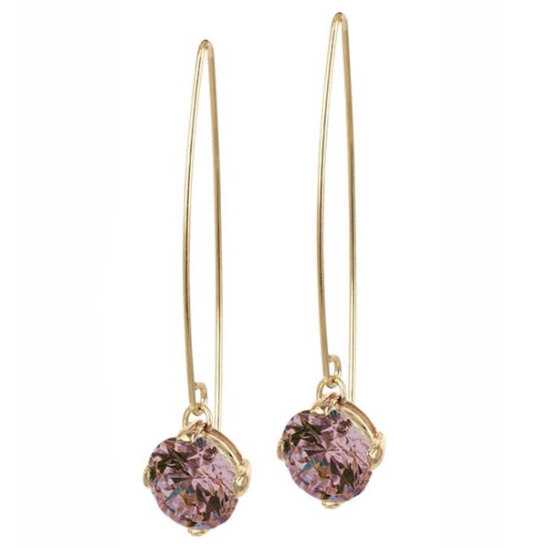 FRIDA Långa Örhängen Guld/Plommon - Astrid & Agnes - Snabb frakt & paketinslagning - Nordicspectra.se