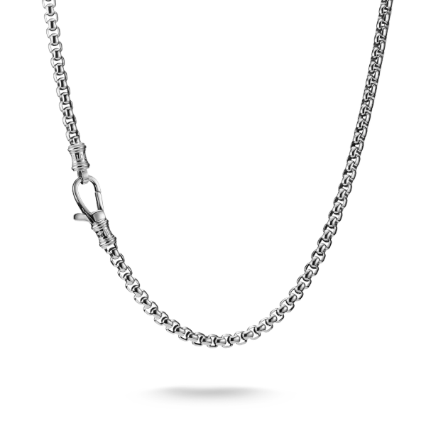 Rebel Venezia 4 mm stål halsband med elegant kedjestruktur i silverfärgat stål