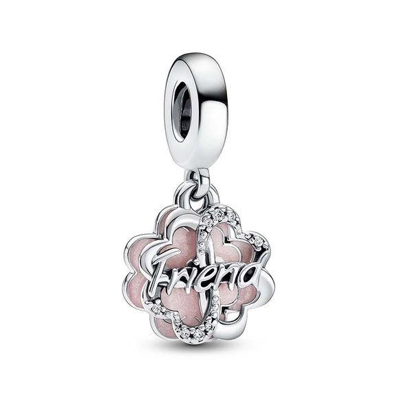 Vierblättriges Kleeblatt Freundschaft Doppelter Charm-Anhänger von PANDORA, Schneller Versand - Nordicspectra.de