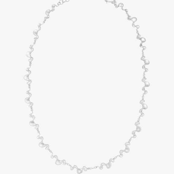 Water Flow Small Full Necklace i polerat silver