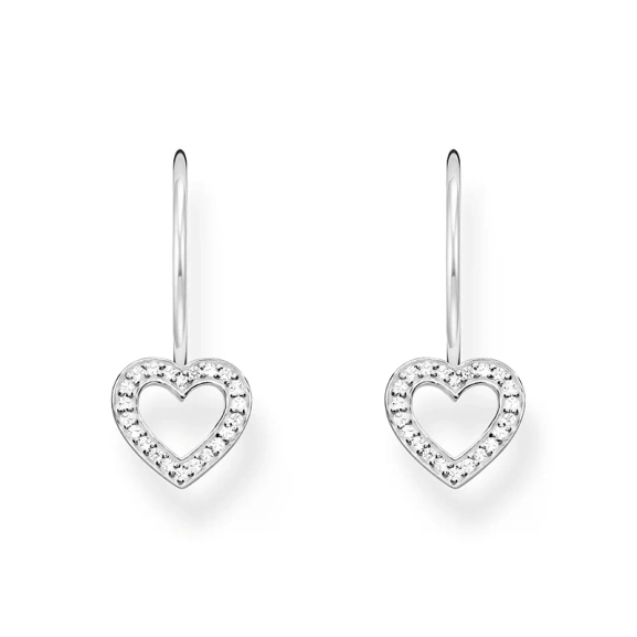 Ohrhänger in Herzform mit weißen Steinen Silber - Thomas Sabo - Nordic Spectra