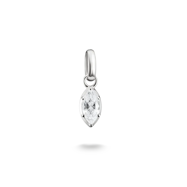 Thomas Sabo CC Connect Månadssten April: silverberlock med vit zirkonia och gravyr "Apr"
