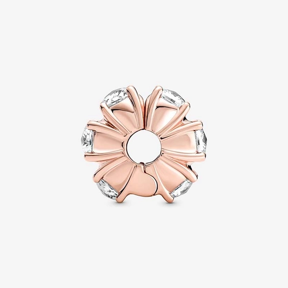 Long Pronged Sparkling Clipberlock Rosé - PANDORA - Snabb frakt & paketinslagning - Nordicspectra.se