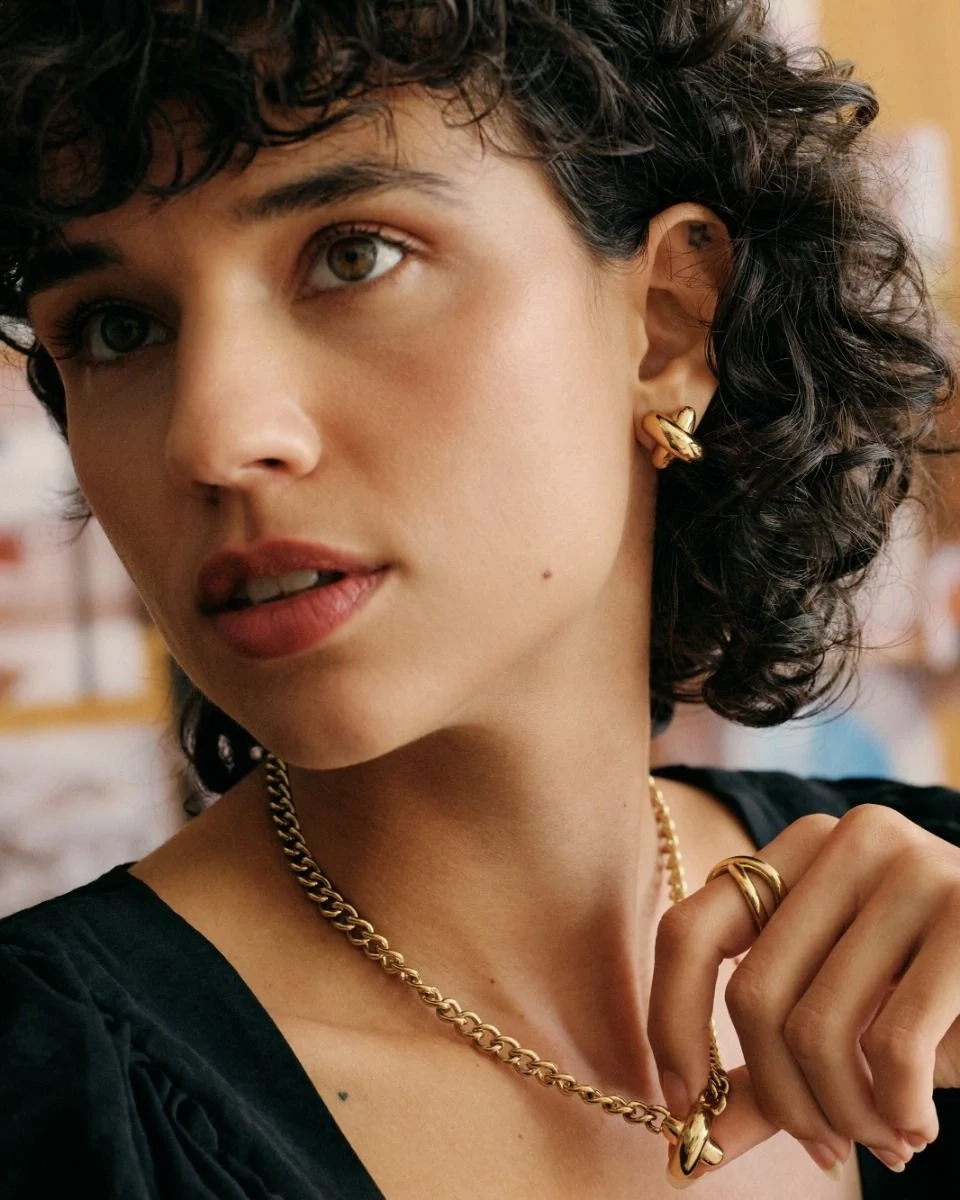 Ring i 14K guldplätering med stilren