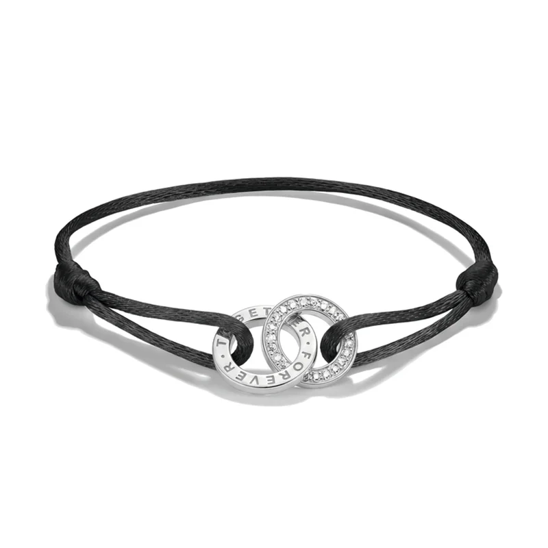 Thomas Sabo - Svart Forever Together Svart Textilarmband
