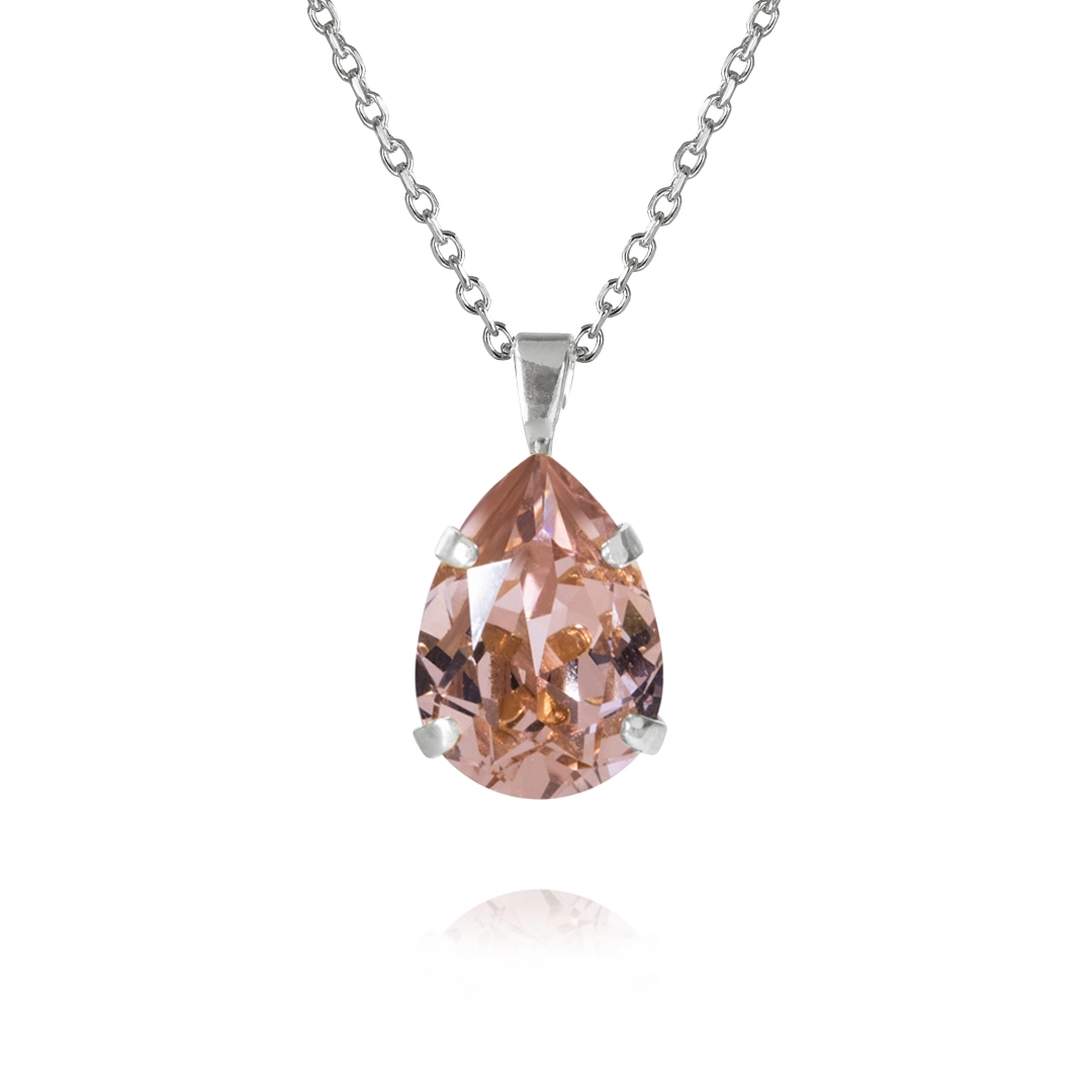 Caroline Svedbom – Mini Drop Necklace Rhodium Vintage Rose