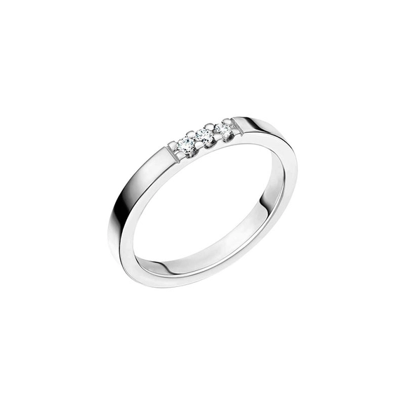 Lycka 0.09 White Gold - Wedding & engagement rings - Schalins - Scandinavian design - Nordic Spectra