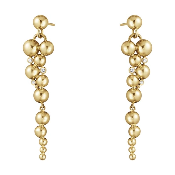 Moonlight Grapes Ohrringe Gold & Diamant 0.07 ct von Georg Jensen, Schneller Versand - Nordicspectra.de