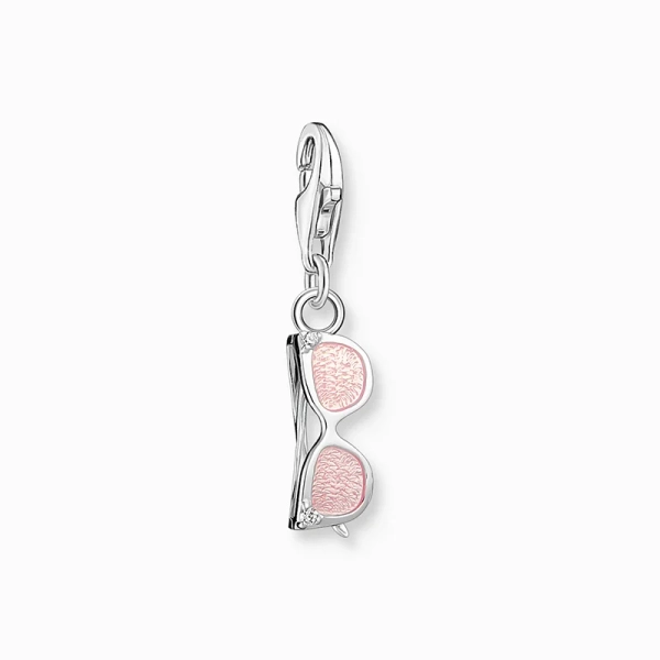 Charm-Anhänger pinke Sonnenbrille mit weißen Steinen Silber - Thomas Sabo - Nordic Spectra