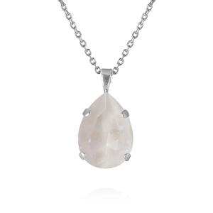 Mini Drop Necklace Rhodium Electric White - Caroline Svedbom - Snabb frakt & paketinslagning - Nordic Spectra