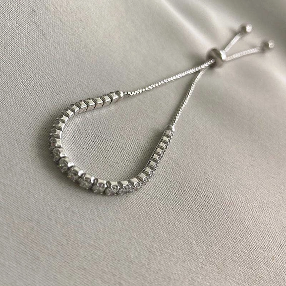 Cubic Slider Bracelet Silver -CU Jewellery - Snabb frakt & paketinslagning - Nordicspectra.se