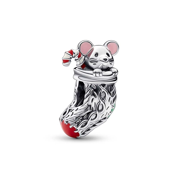 Festive Mouse & Stocking Charm - PANDORA - Suuri valikoima & ilmainen lahjapaketointi - Nordicspectra.fi