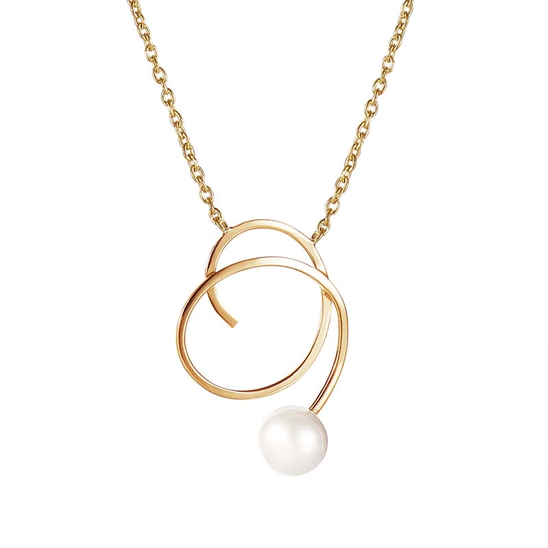 Efva Attling - Little Curly Pearly Necklace Gold