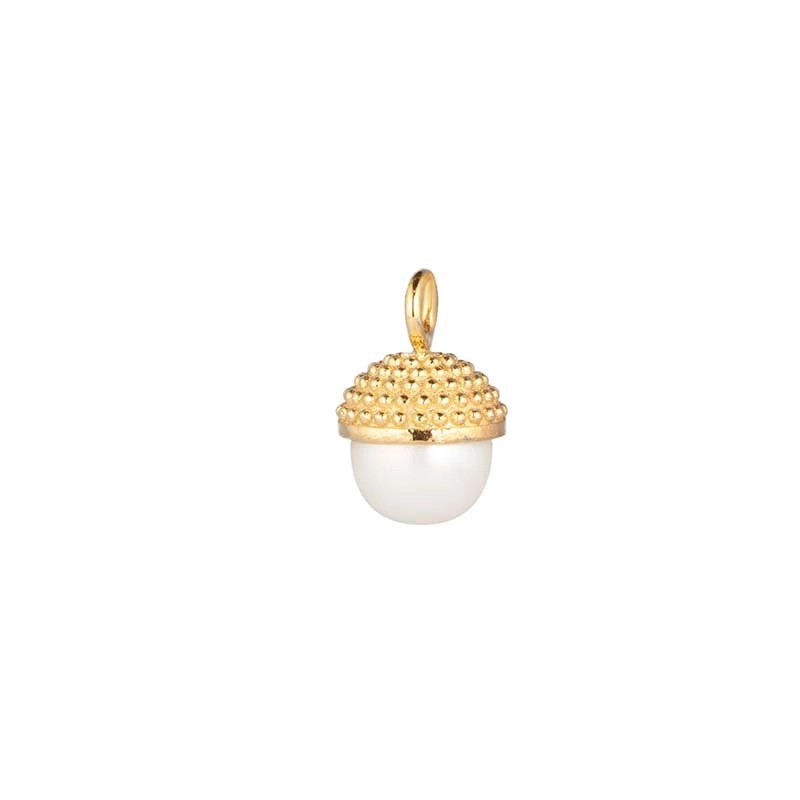 Letters Pearl Bubble Pendant Gold