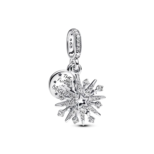 Funkelndes Feuerwerk Doppelter Charm-Anhänger - PANDORA - Nordic Spectra