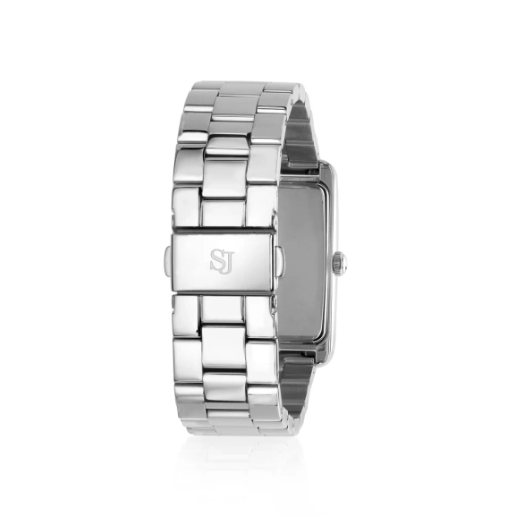 safirglas och cubic zirconia-stenar. Elegant design i stål