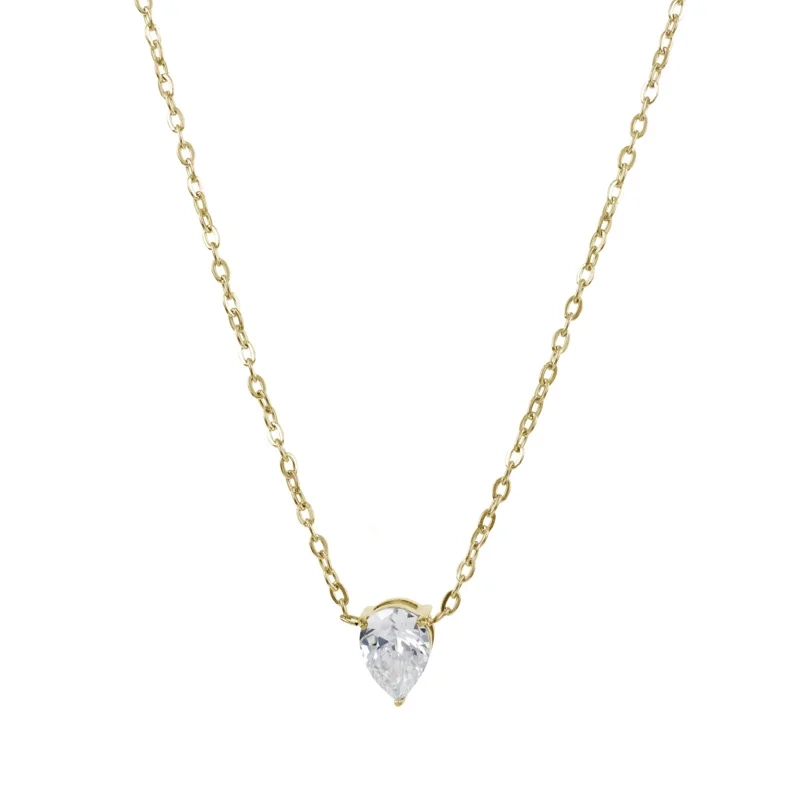 Astrid & Agnes - DROP Crystal Halsband Guld