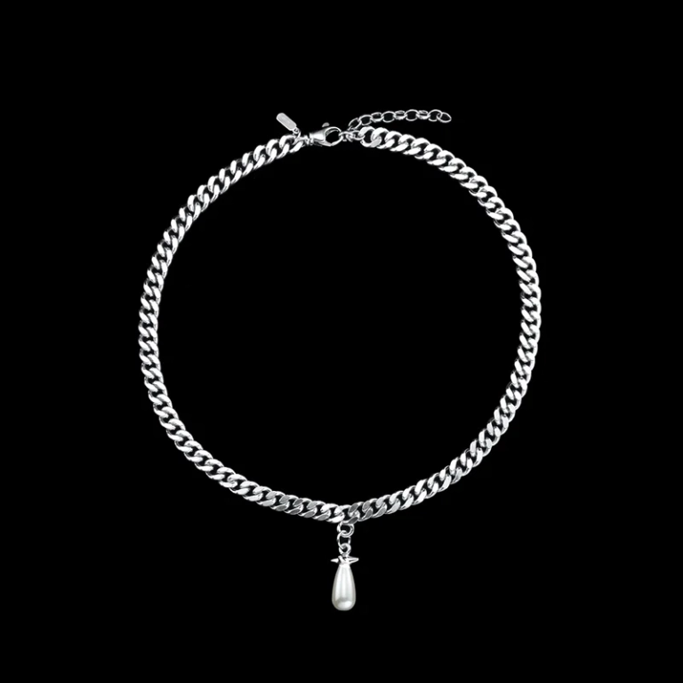 Chunky Chain Drop Pearl Necklace - Maria Nilsdotter - 1-2 dagars leverans - Nordic Spectra