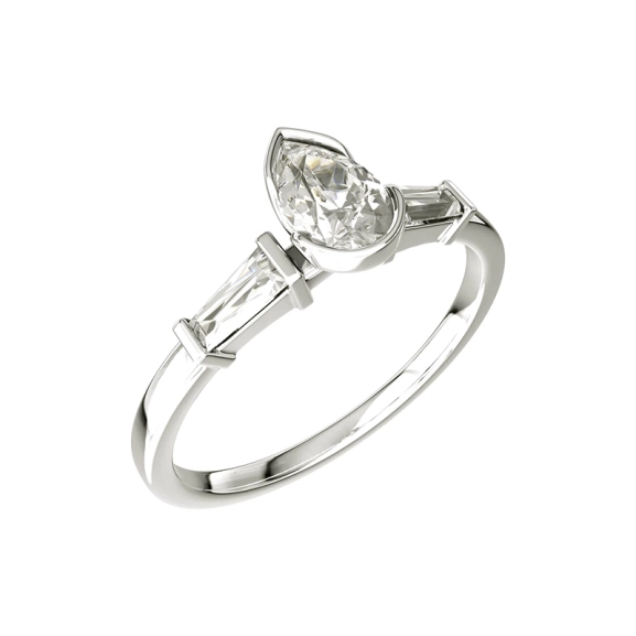 Eloge 0.50 White Gold - Wedding & engagement rings - Schalins - Scandinavian design - Nordic Spectra
