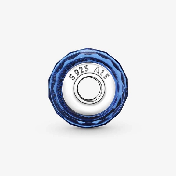 Facettiertes Blaues Murano-Glas-Charm von PANDORA, Schneller Versand - Nordicspectra.de