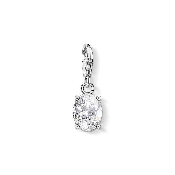 Charm-Anhänger Weißer Stein Oval von Thomas Sabo, Schneller Versand - Nordicspectra.de