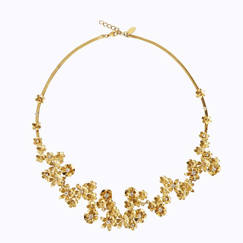 Caroline Svedbom - Laurel Necklace Gold Crystal