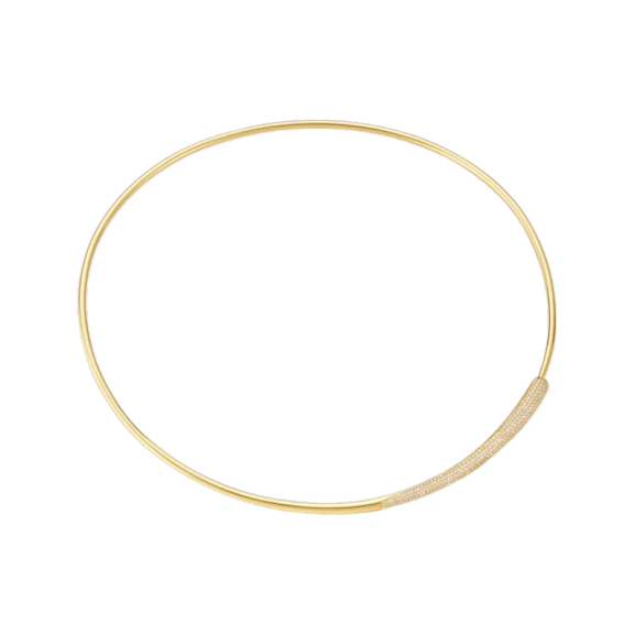 Mercy Halskette Pavé & Gold aus 18-karätigem Gold mit Pavé-Diamanten