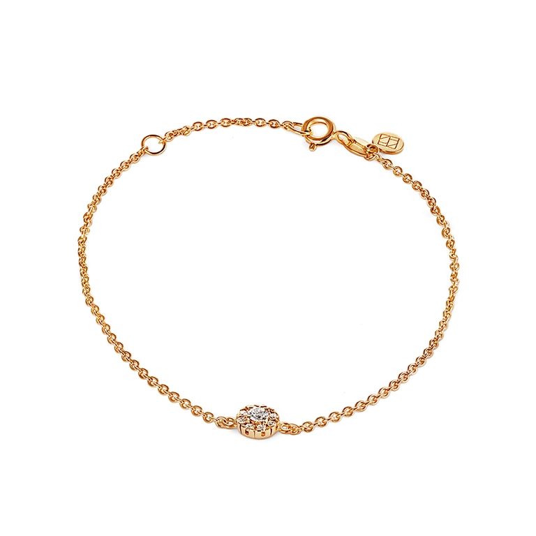 Ella Carmosé Armband Guld 0,18 ct Diamanter - Snabb frakt & fri paketinslagning - Nordicspectra.se
