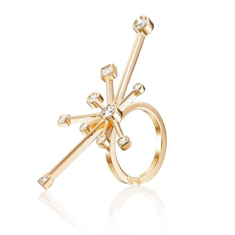 Efva Attling - Kaboom & Stars Ring Gold