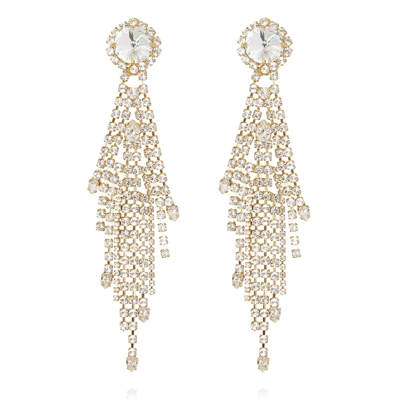 Caroline Svedbom - Cinderella Earrings Gold Crystal