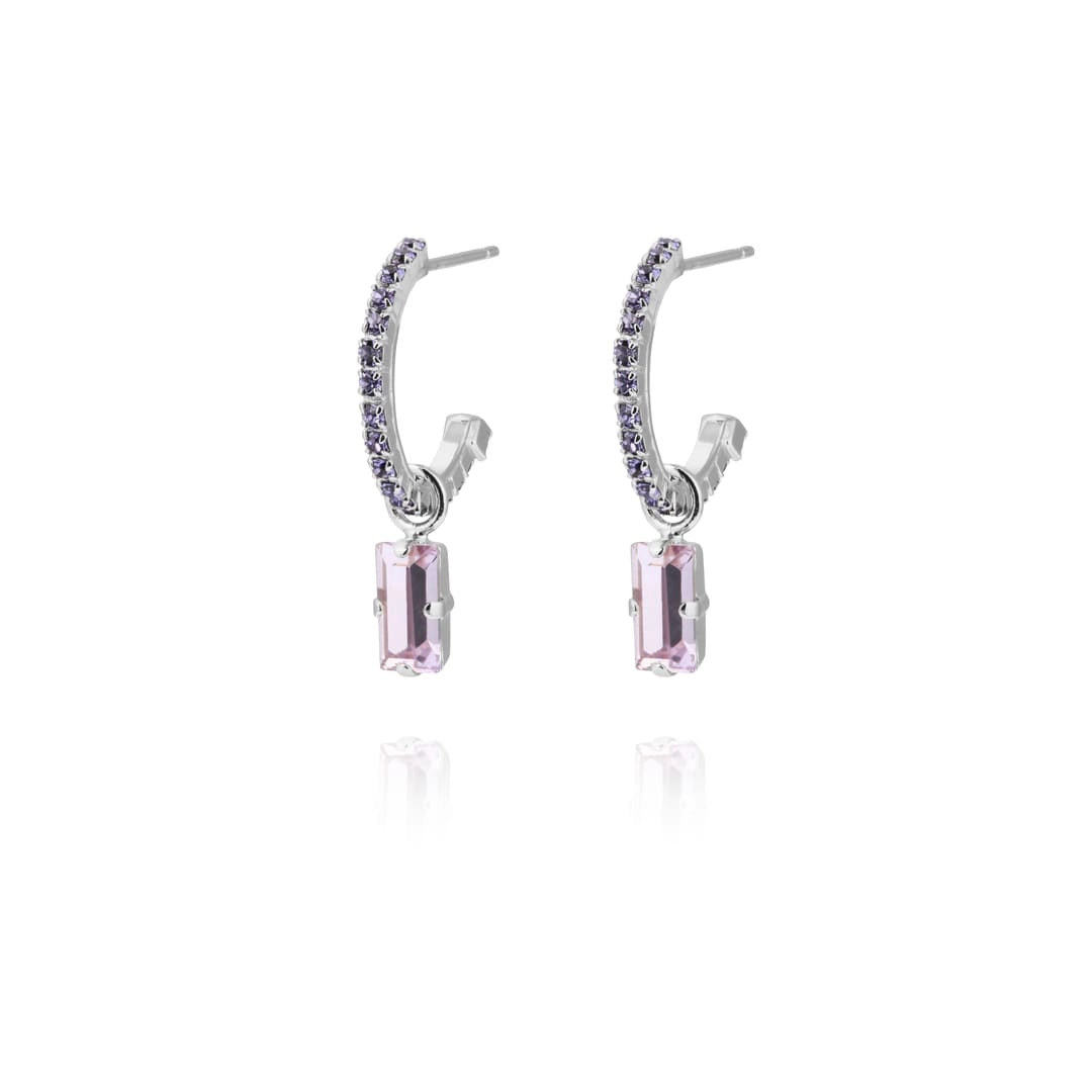 Caroline Svedbom - Lucy Earrings Rhodium Violet / Tanzanite