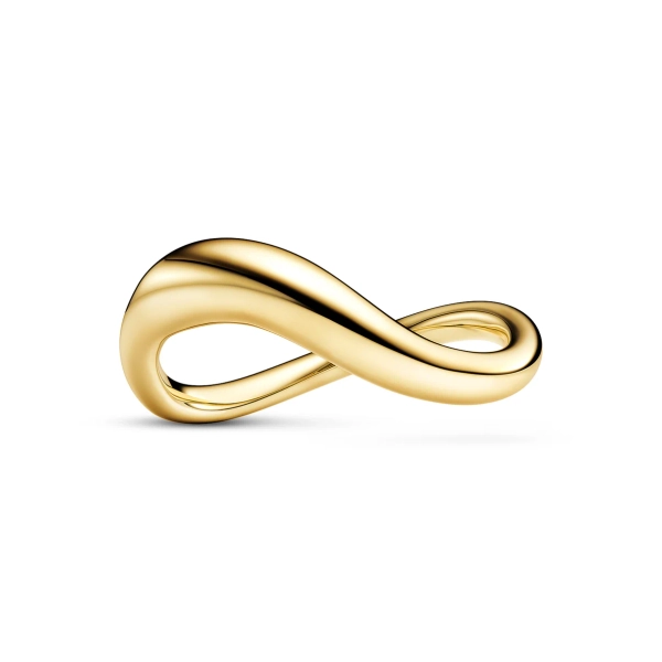 Infinito Pianura Ring aus 18-karätig vergoldetem Silber mit weichen